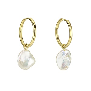 PAUL HEWITT Fashion dangle earrings Stainless Steel Fresh water pearl Gold-plated