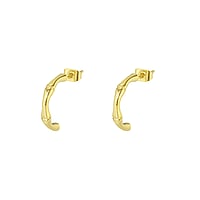 Stainless steel ear stud out of Surgical Steel 316L with PVD-coating (gold color). Diameter:17mm. Width:3mm. Shiny.