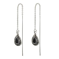 Silver earrings with Resin. Length:10cm. Width:9,5mm. Shiny.  Drop drop-shape waterdrop