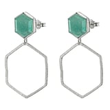Shrestha Designs Silver earrings with stones Silver 925 Amazonite