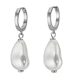 Silver earrings with pearls Silver 925 High quality synthetic pearl with a crystal core