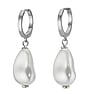 Silver earrings with pearls Silver 925 High quality synthetic pearl with a crystal core