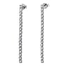 Silver earrings Silver 925 zirconia Stripes Grooves Rills