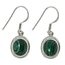 Silver earrings with stones Silver 925 Malachite
