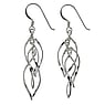 Silver earrings Silver 925 Wave Eternal Loop Eternity