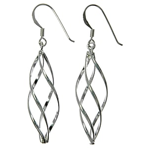 Silver earrings Silver 925 Wave Eternal Loop Eternity