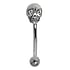 Eyebrow Pin Surgical Steel 316L Silver 925 Crystal Skull Skeleton