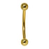 Eyebrow Pin Surgical Steel 316L Gold-plated