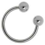 Oversize Piercing out of Surgical Steel 316L. Cross-section:2mm. Ball diameter:6mm. Shiny.