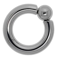Oversize Piercing out of Surgical Steel 316L. Cross-section:5mm. With threaded coupling.