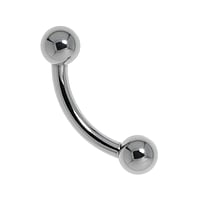 Overmaatse piercing uit Chirurgisch staal 316L. Doorsnede:2,5mm. Diameter bal:6mm.