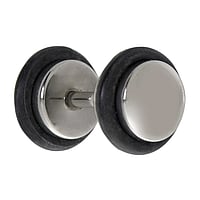 Stahl Fake-Plug aus Chirurgenstahl 316L und PVC. Gewinde:1,2mm. Stablnge:5mm. Mit Schraubverschluss.