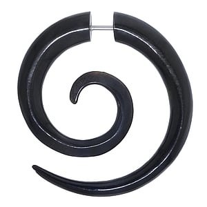 Fake-Plug Metallo chirurgico 316L Buffalo Horn Spirale