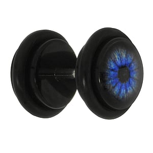 Fake-Plug Acrylic glass Surgical Steel 316L Glass PVC Eye Iris Pupil