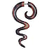 Legno Fake-Plug Metallo chirurgico 316L Legno di sono Disegno_tribal Motivo_tribal Spirale