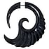 Fake-Plug Metallo chirurgico 316L Buffalo Horn Disegno_tribal Motivo_tribal Spirale Ali Ala