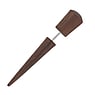 Wood Fake-Plug Surgical Steel 316L Walnut wood