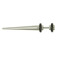 Fake-Plug aus Chirurgenstahl 316L und PVC. Gewinde:1,2mm. Stablänge:5mm. Durchmesser:4mm. Länge:38mm. Gewicht:1,8g. Glänzend. Mit Schraubverschluss.