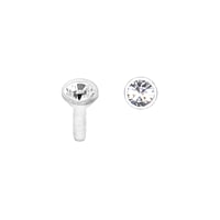 Piercing interne en Bioplast avec Cristal premium. Largeur:2,2mm.