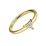 Genuine gold earring(s) 18K Gold Premium zirconia Triangle