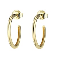 Genuine gold earring(s) with 14K gold. Cross-section:1,5mm. Shiny.