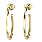 Genuine gold earring(s) with 14K gold. Cross-section:1,5mm. Shiny.