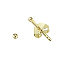 Bijoux d'oreille en or vritable Largeur:1,5mm. brillant.