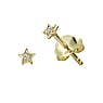 Joyas de oro autntico para las orejas Oro de 14K Diamante de laboratorio Estrella