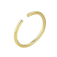 Piercing d'or vritable pour le nez Coupe transversale :0,8mm. brillant.