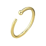 Genuine gold nose piercing with 18K Gold. Cross-section:0,8mm. Diameter:8mm. Width:1,4mm. Shiny.