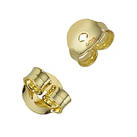 Genuine gold closures with 14K gold. Shiny.