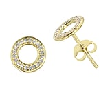 Genuine gold earring(s) 14K gold Lab grown diamond