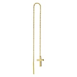 Genuine gold earring(s) 18K Gold Cross