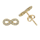 Genuine gold earring(s) 14K gold Lab grown diamond Eternal Loop Eternity