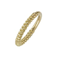 Joyas de oro autntico para las orejas Rosca:1mm. Ancho:1,3mm. brillante.  Espiral