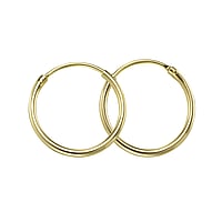 Bijoux d'oreille en or vritable Coupe transversale :1,2mm. brillant.