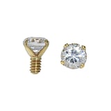 Dermal-Anchor tops 14K gold Crystal