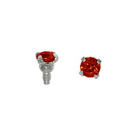 Dermal-Anchor tops out of Surgical Steel 316L with Crystal. Thread:1,6mm. Diameter:2,5mm. Stone(s) are fixed in setting.