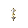 Dermal-Anchor tops Surgical Steel 316L PVD-coating (gold color) Crystal