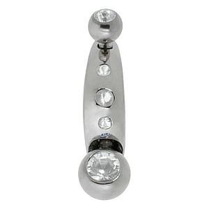 Genital piercings Surgical Steel 316L Premium crystal zirconia