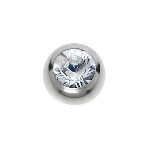 Boule de piercing 1.6mm Acier chirurgical 316L Cristal premium