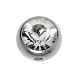 1.6mm Piercing ball Surgical Steel 316L Crystal