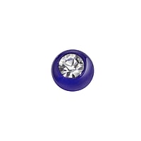 1.6mm Doordringende bal uit Acryl met Kristal. Schroefdraad:1,6mm. Diameter:5mm.
