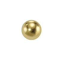 1.6mm Doordringende bal uit Chirurgisch staal 316L met Goud-laagje (verguld). Schroefdraad:1,6mm. Glanzend.