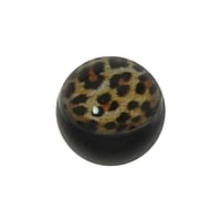 1.6mm Piercing ball out of Acrylic glass with Epoxy. Thread:1,6mm.  Fur Fur pattern Animal Print Zebra Leopard Tiger