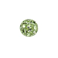 1.6mm Piercing ball out of Surgical Steel 316L with Crystal and Epoxy. Thread:1,6mm. Diameter:5mm.