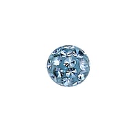 Bola de piercings 1.6mm de Acero quirrgico con Cristal y epoxy. Rosca:1,6mm. Dimetro:5mm.