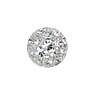 1.6mm Piercing ball Crystal Surgical Steel 316L Epoxy