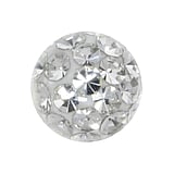 Boule de piercing 1.6mm Cristal Acier chirurgical 316L poxy