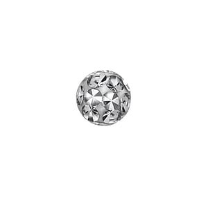 1.6mm Piercing ball Crystal Surgical Steel 316L Epoxy